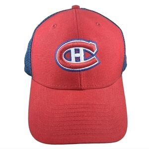 Montreal Canadiens Hat Cap Snap Back Men's Red Reebok Mesh Trucker NHL Hockey